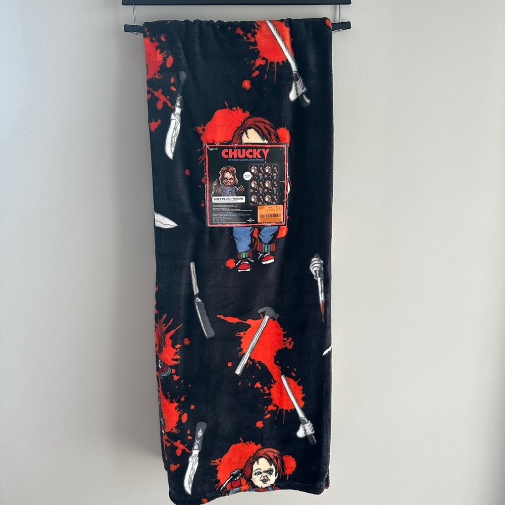 New Chucky Halloween Plush Throw Blanket Bride Of Chucky Spooky Horror Viral